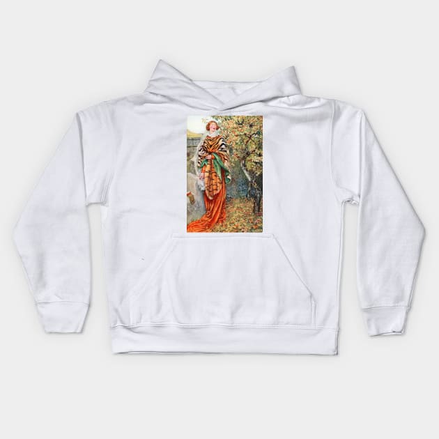 Vivien - Eleanor Fortescue-Brickdale Kids Hoodie by forgottenbeauty